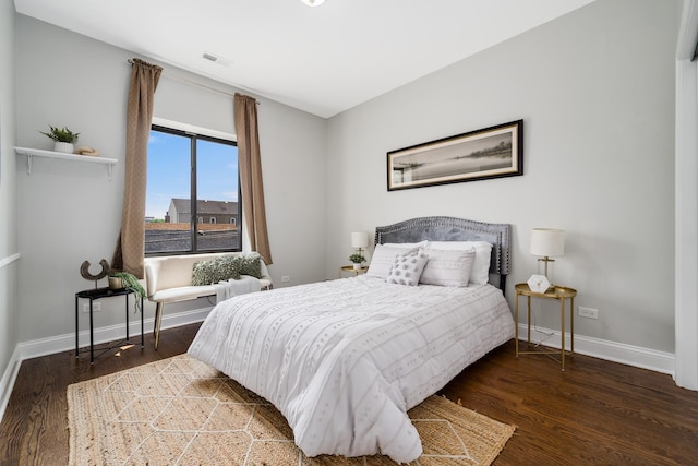 3437 S Morgan St Unit 2E, Chicago, IL 60608 - bedroom featuring baseboards and wood finished floors