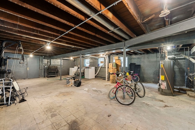 8122 S Evans Ave, Chicago, IL 60619 - basement with water heater and washer and clothes dryer