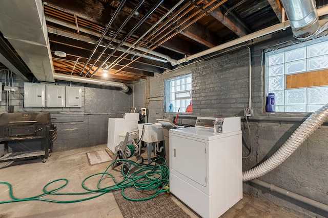 8122 S Evans Ave, Chicago, IL 60619 - basement with separate washer and dryer and electric panel