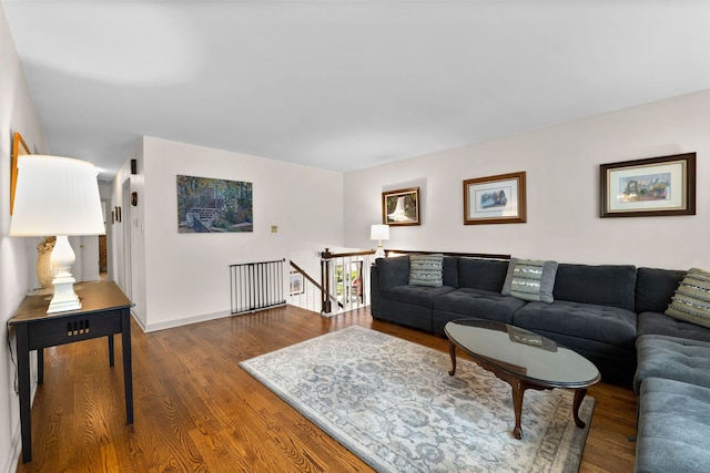 773 Farnham Ln, Wheaton, IL 60189 - living area featuring dark wood finished floors and baseboards