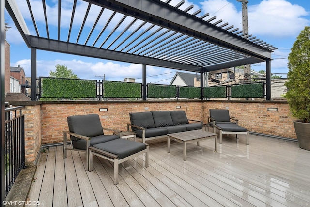 1230 W Cornelia Ave, Chicago, IL 60657 - wooden deck featuring outdoor lounge area