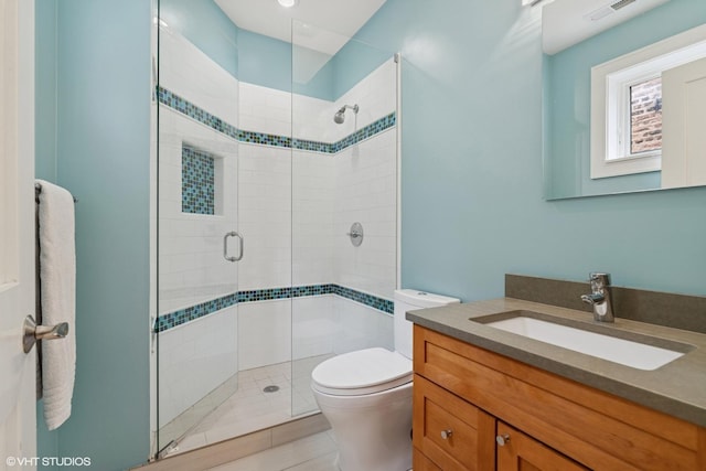 1230 W Cornelia Ave, Chicago, IL 60657 - bathroom featuring vanity and a shower stall