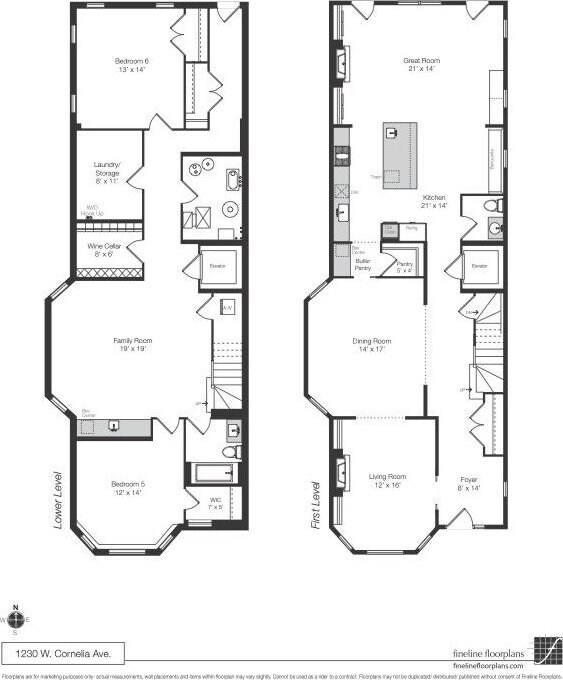 1230 W Cornelia Ave, Chicago, IL 60657 - view of floor plan / room layout
