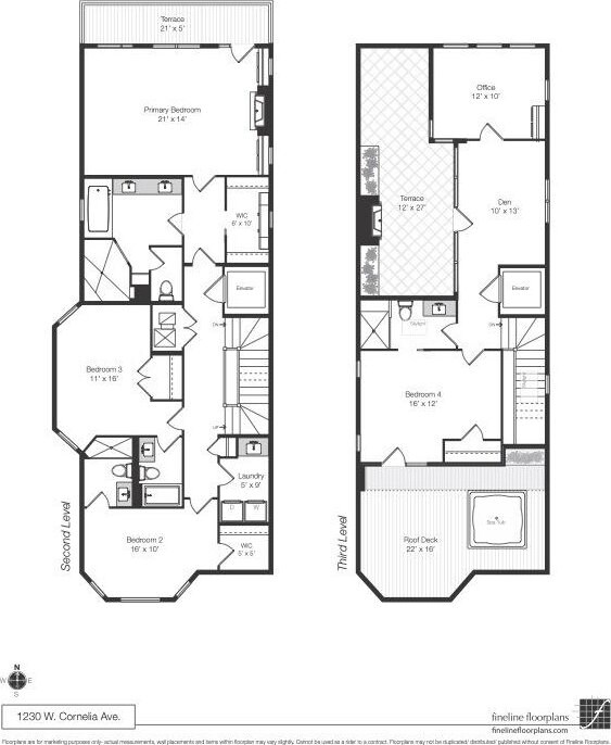 1230 W Cornelia Ave, Chicago, IL 60657 - view of floor plan / room layout