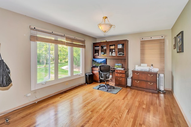 16924 Yearling Crossing Dr, Orland Park, IL 60467 - office area with light wood-style flooring and baseboards