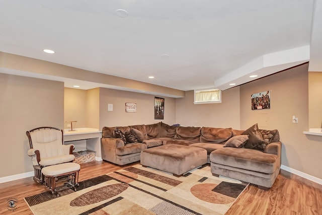 16924 Yearling Crossing Dr, Orland Park, IL 60467 - living area featuring light wood finished floors, recessed lighting, and baseboards