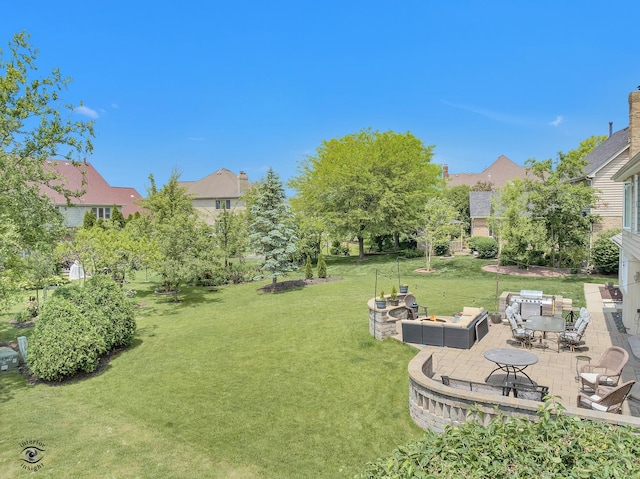 16924 Yearling Crossing Dr, Orland Park, IL 60467 - view of green lawn with a patio area and outdoor lounge area