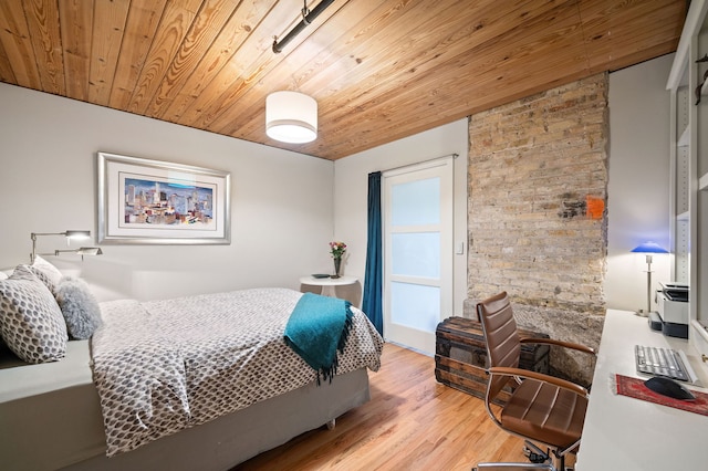 2111 W Churchill St Unit 112, Chicago, IL 60647 - bedroom featuring wood ceiling and wood finished floors