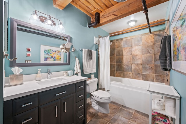 2111 W Churchill St Unit 112, Chicago, IL 60647 - bathroom featuring vanity and shower / bath combo with shower curtain