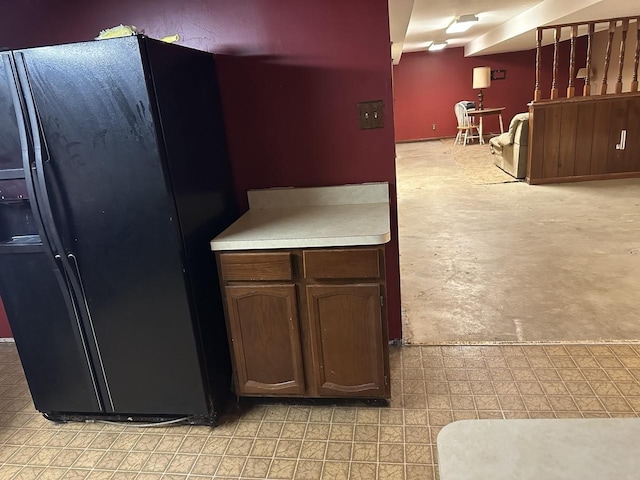 27125 N Williams Park Rd N, Wauconda, IL 60084 - kitchen with black fridge with ice dispenser and light countertops
