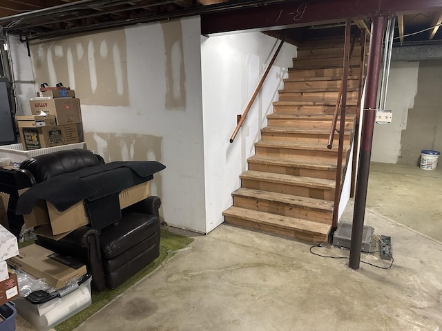 27125 N Williams Park Rd N, Wauconda, IL 60084 - unfinished below grade area featuring stairway and electric panel