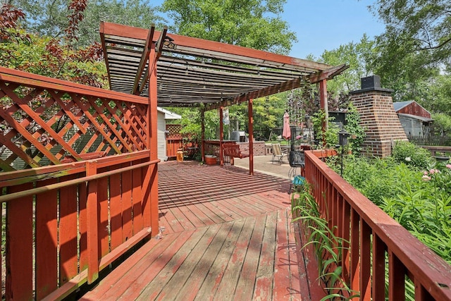 20214 Harmony Rd, Marengo, IL 60152 - deck with a pergola