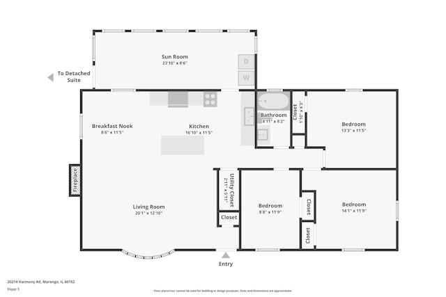 20214 Harmony Rd, Marengo, IL 60152 - home floor plan