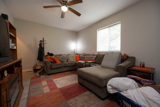 602 S Elm St, Villa Grove, IL 61956 - living room with wood finished floors and ceiling fan