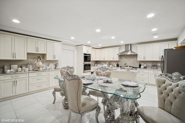 2315 N Arlington Heights Rd, Arlington Heights, IL 60004 - dining area featuring recessed lighting and light tile patterned flooring