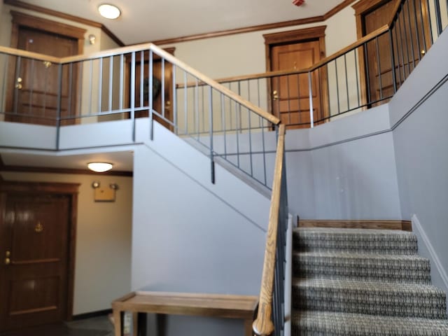 116 White Oak Ct Unit 5, Schaumburg, IL 60195 - stairway with baseboards