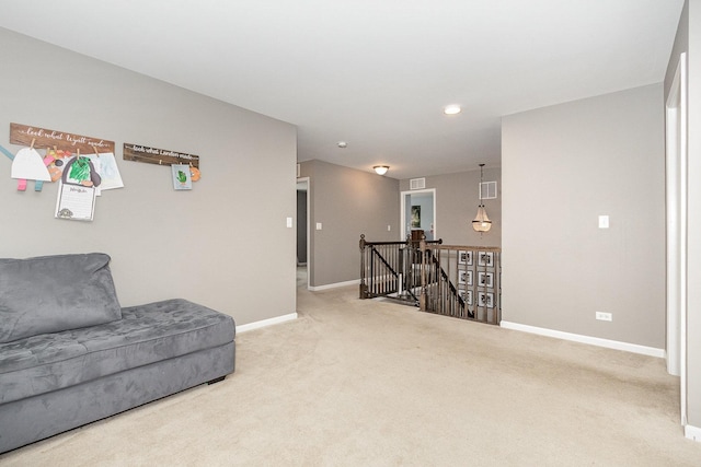 14904 S Morgan Ln, Plainfield, IL 60544 - sitting room with an upstairs landing and carpet floors