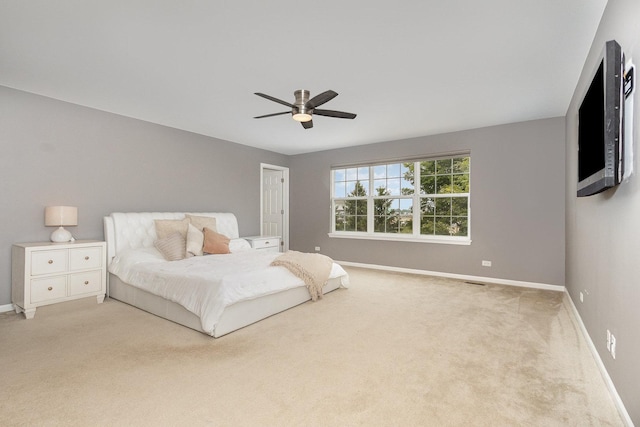 14904 S Morgan Ln, Plainfield, IL 60544 - bedroom with light carpet and ceiling fan