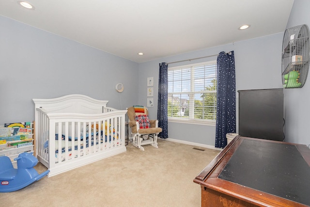 14904 S Morgan Ln, Plainfield, IL 60544 - bedroom featuring carpet, recessed lighting, and a nursery area