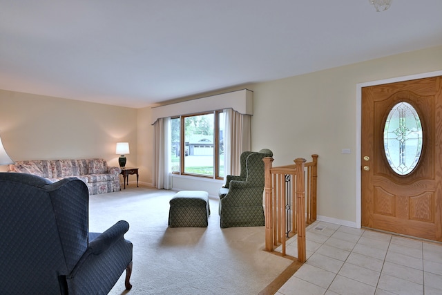 537 S Echo Ln, Palatine, IL 60067 - living room featuring light tile patterned flooring and light carpet