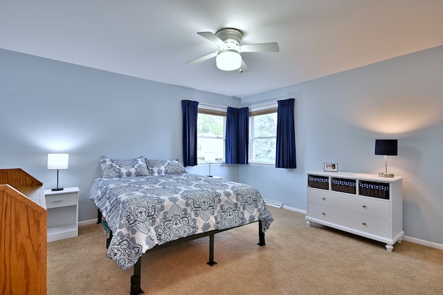 537 S Echo Ln, Palatine, IL 60067 - carpeted bedroom with baseboards and a ceiling fan
