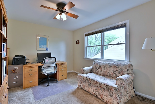 537 S Echo Ln, Palatine, IL 60067 - office space featuring light carpet and a ceiling fan