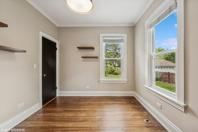 408 W Campbell St, Arlington Heights, IL 60005 - spare room with healthy amount of natural light, wood finished floors, and ornamental molding