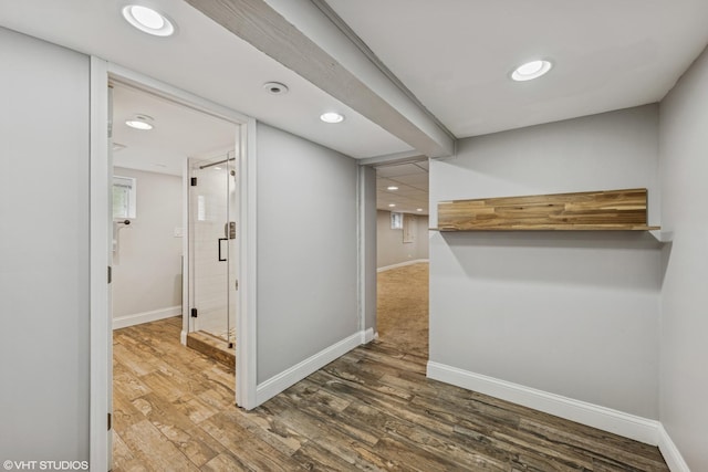 408 W Campbell St, Arlington Heights, IL 60005 - hall featuring wood finished floors and recessed lighting