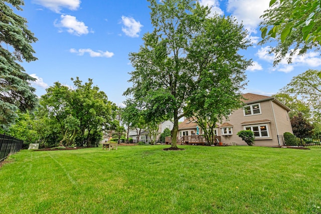 1440 Monarch Cir, Naperville, IL 60564 - view of yard with a wooden deck