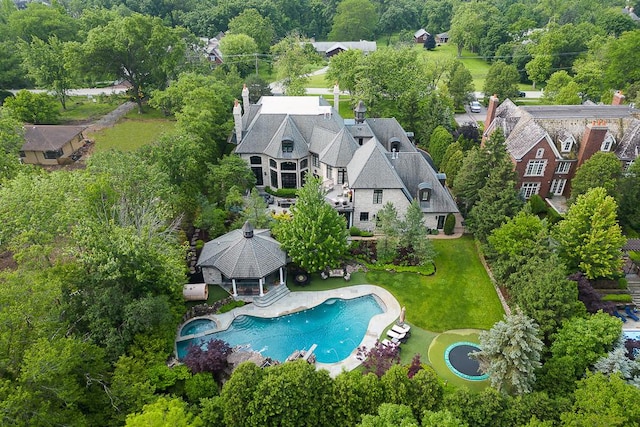 15W120 60th St, Burr Ridge, IL 60527 - aerial view of a pool