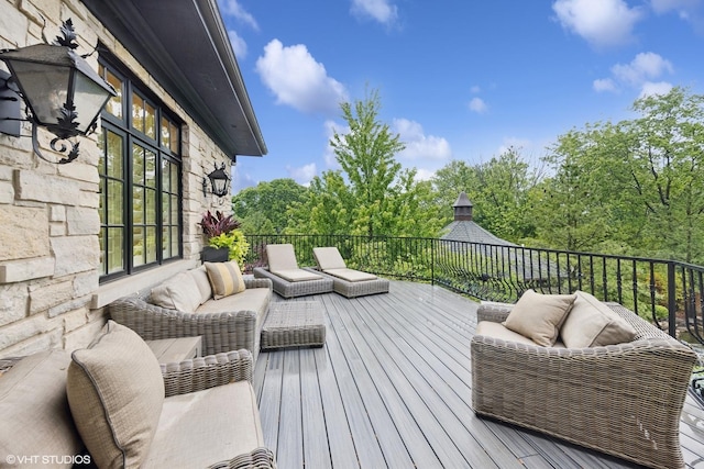 15W120 60th St, Burr Ridge, IL 60527 - wooden deck featuring an outdoor living space