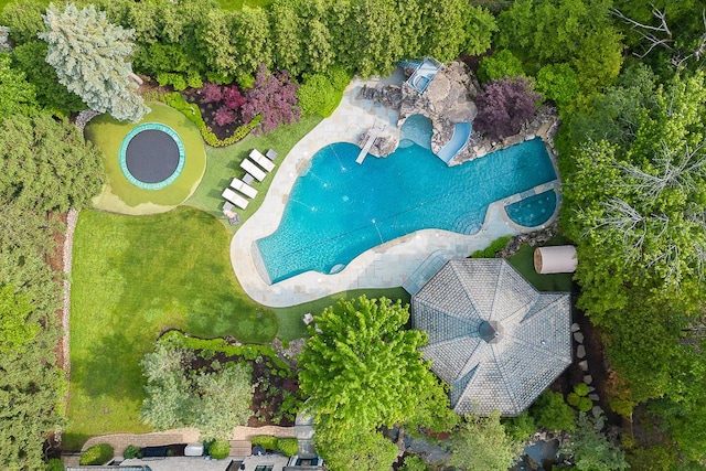 15W120 60th St, Burr Ridge, IL 60527 - bird's eye view of a pool area
