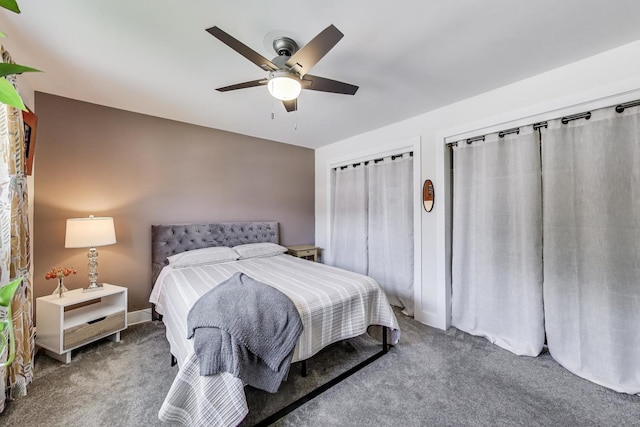 6468 N NW Hwy Unit A1, Chicago, IL 60631 - carpeted bedroom featuring a ceiling fan