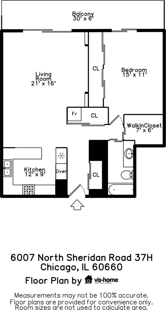 6007 N Sheridan Rd Unit 37H, Chicago, IL 60660 - room layout