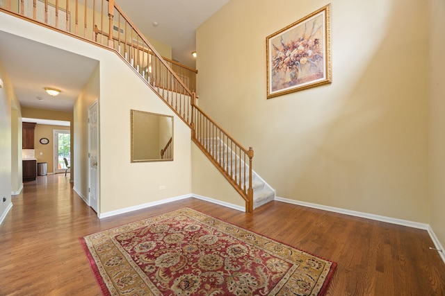 16266 W Mohawk Ct, Lockport, IL 60441 - stairway featuring baseboards and wood finished floors