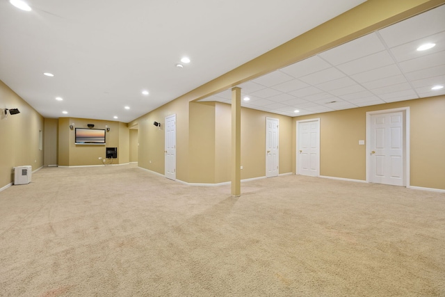 16266 W Mohawk Ct, Lockport, IL 60441 - finished below grade area with recessed lighting and light colored carpet