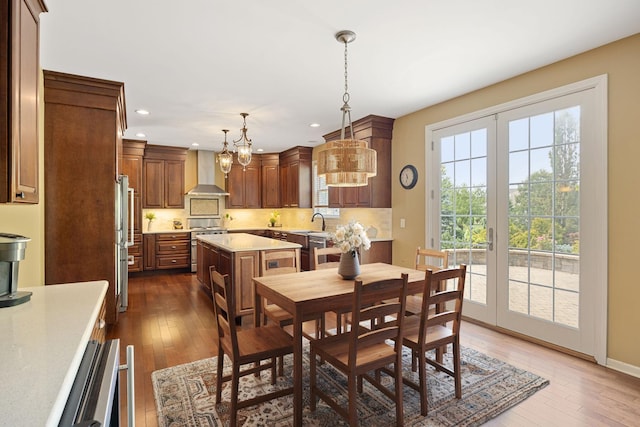 16266 W Mohawk Ct, Lockport, IL 60441 - dining room with a chandelier, recessed lighting, and dark wood finished floors
