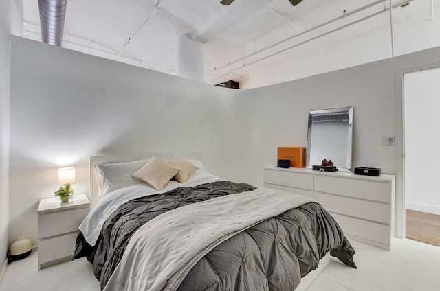 1322 S Wabash Ave Unit 407, Chicago, IL 60605 - bedroom featuring a ceiling fan, baseboards, and light colored carpet