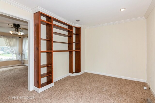 429 W Pierce St, Elburn, IL 60119 - unfurnished bedroom with carpet flooring, crown molding, and recessed lighting