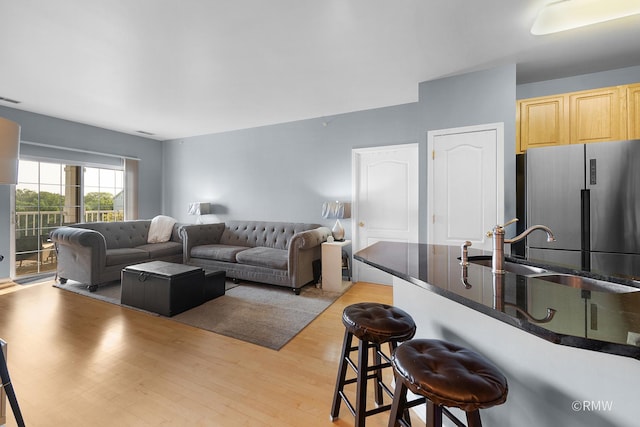 1259 W Lake St Unit 304, Addison, IL 60101 - living room featuring light wood-style floors