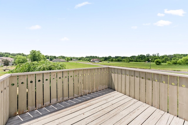 1424 Crimson Ridge Dr, Byron, IL 61010 - wooden terrace with view of wooded area