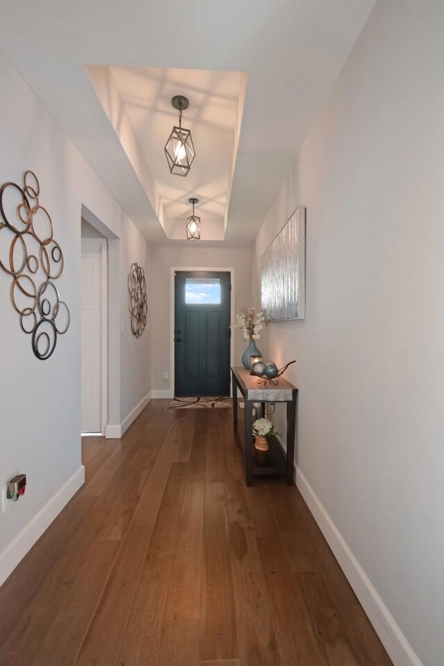 1104 Hershey Rd, Normal, IL 61761 - entrance foyer featuring hardwood / wood-style floors and a raised ceiling