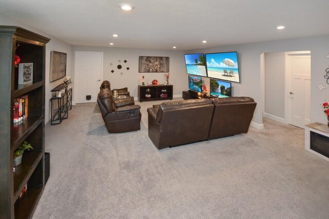 1104 Hershey Rd, Normal, IL 61761 - living area featuring carpet flooring and recessed lighting