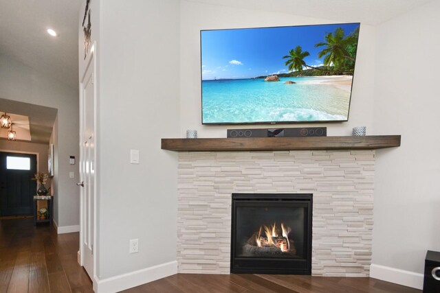 1104 Hershey Rd, Normal, IL 61761 - detailed view of wood finished floors and a fireplace