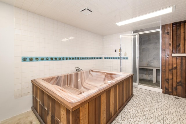 1504 Pfingsten Rd, Glenview, IL 60025 - full bath featuring tile walls and a tub with jets