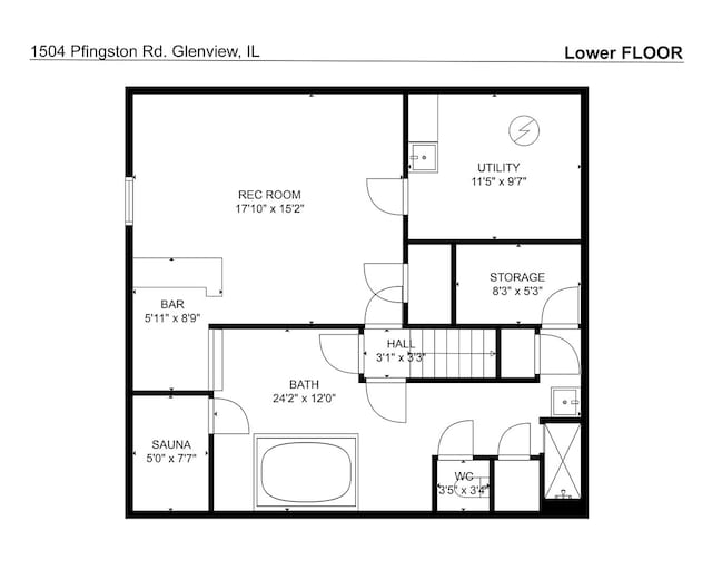 1504 Pfingsten Rd, Glenview, IL 60025 - view of room layout