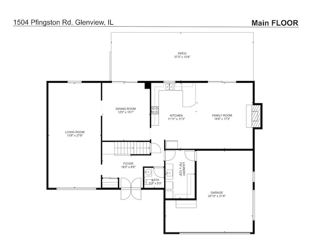 1504 Pfingsten Rd, Glenview, IL 60025 - view of property floor plan