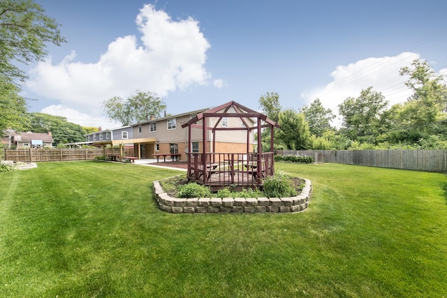 1504 Pfingsten Rd, Glenview, IL 60025 - fenced backyard with a gazebo and a patio area