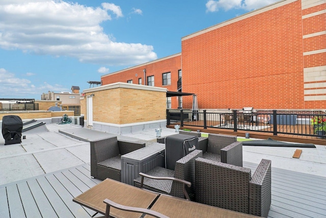 1347 W Washington Blvd Unit 2D, Chicago, IL 60607 - deck featuring outdoor lounge area