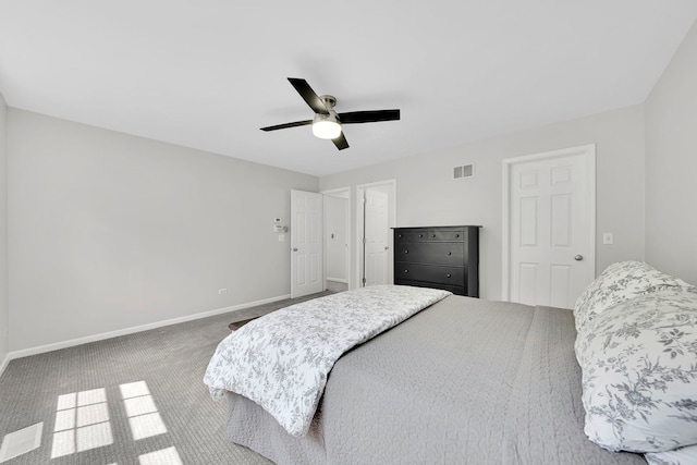 991 Willow St, Itasca, IL 60143 - bedroom with carpet floors and ceiling fan